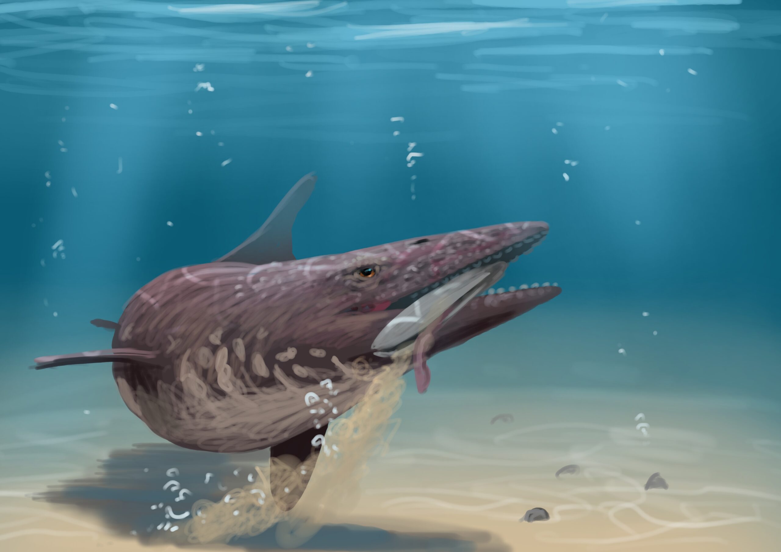Carinodens Paleostream Paleoart by Peter Nickolaus