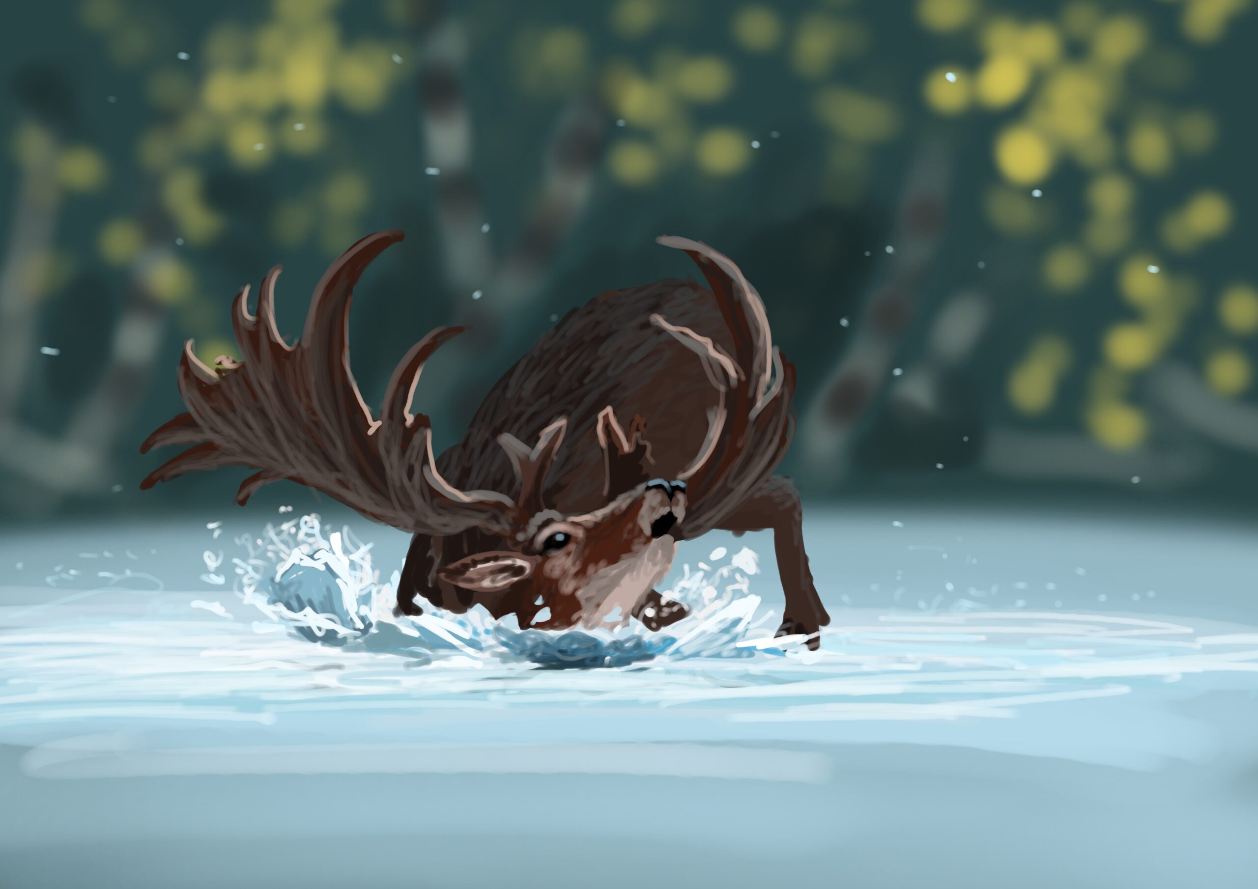 Megaloceros Paleostream Paleoart by Peter Nickolaus