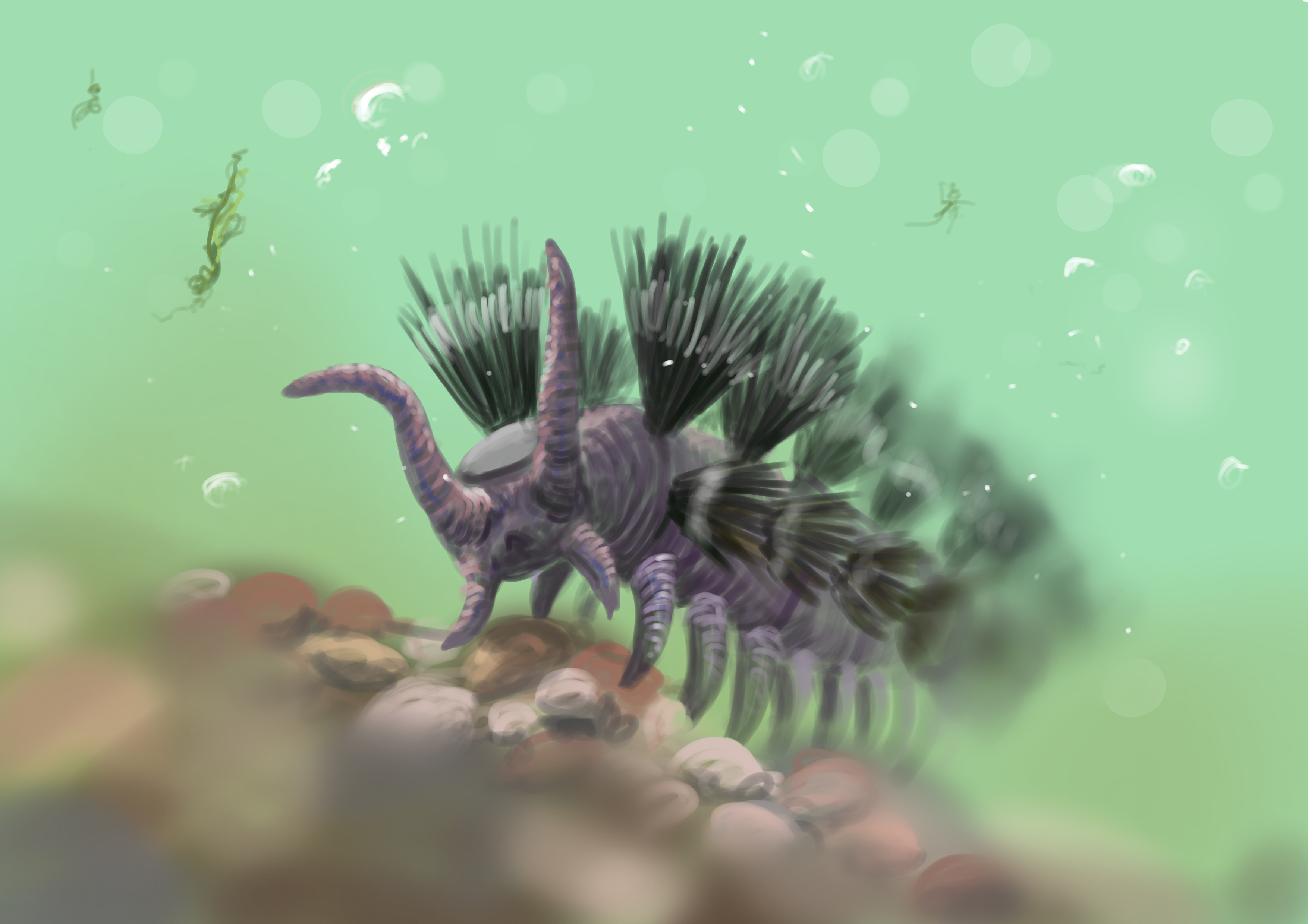 Palaeocampa Paleostream Paleoart by Peter Nickolaus