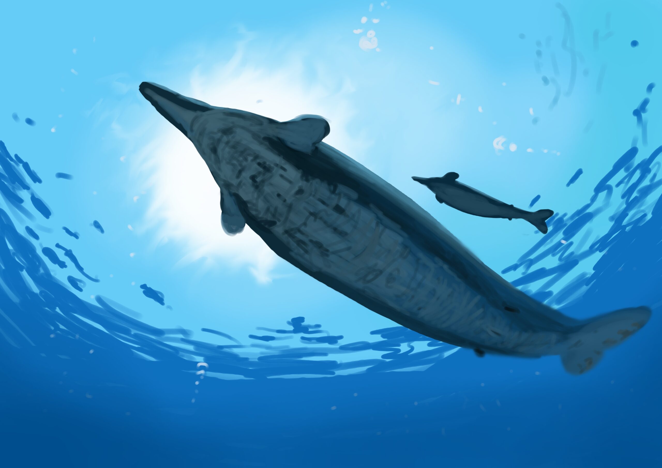 Perucetus Paleostream Paleoart by Peter Nickolaus