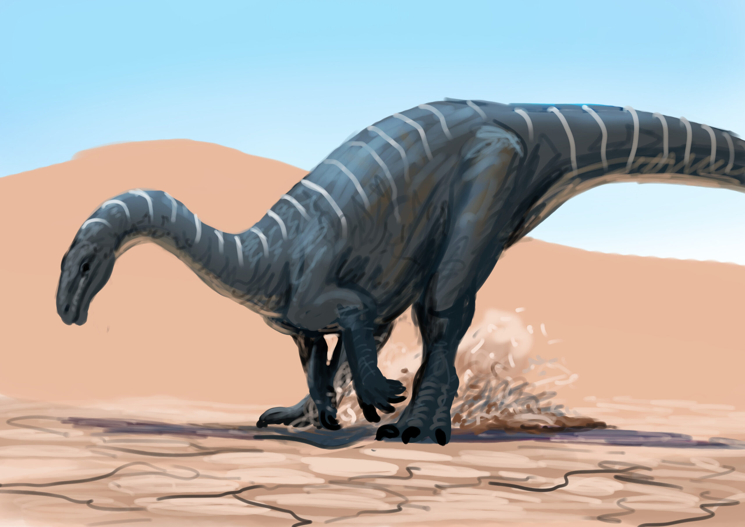 Plateosaurus Paleostream Paleoart by Peter Nickolaus
