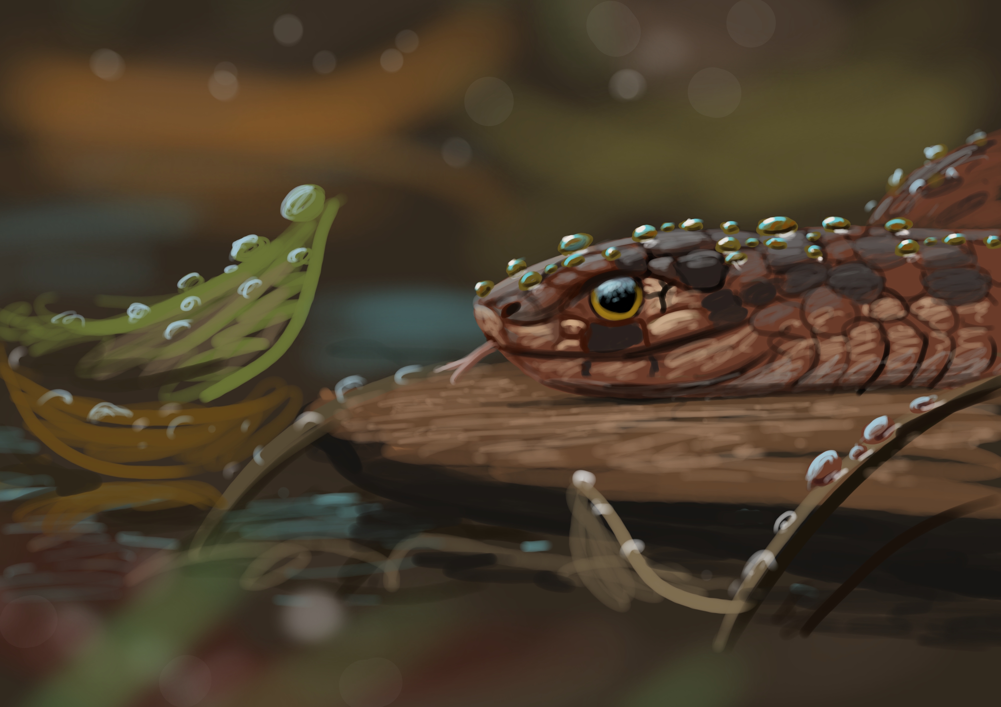 Renenutet Paleostream Paleoart by Peter Nickolaus