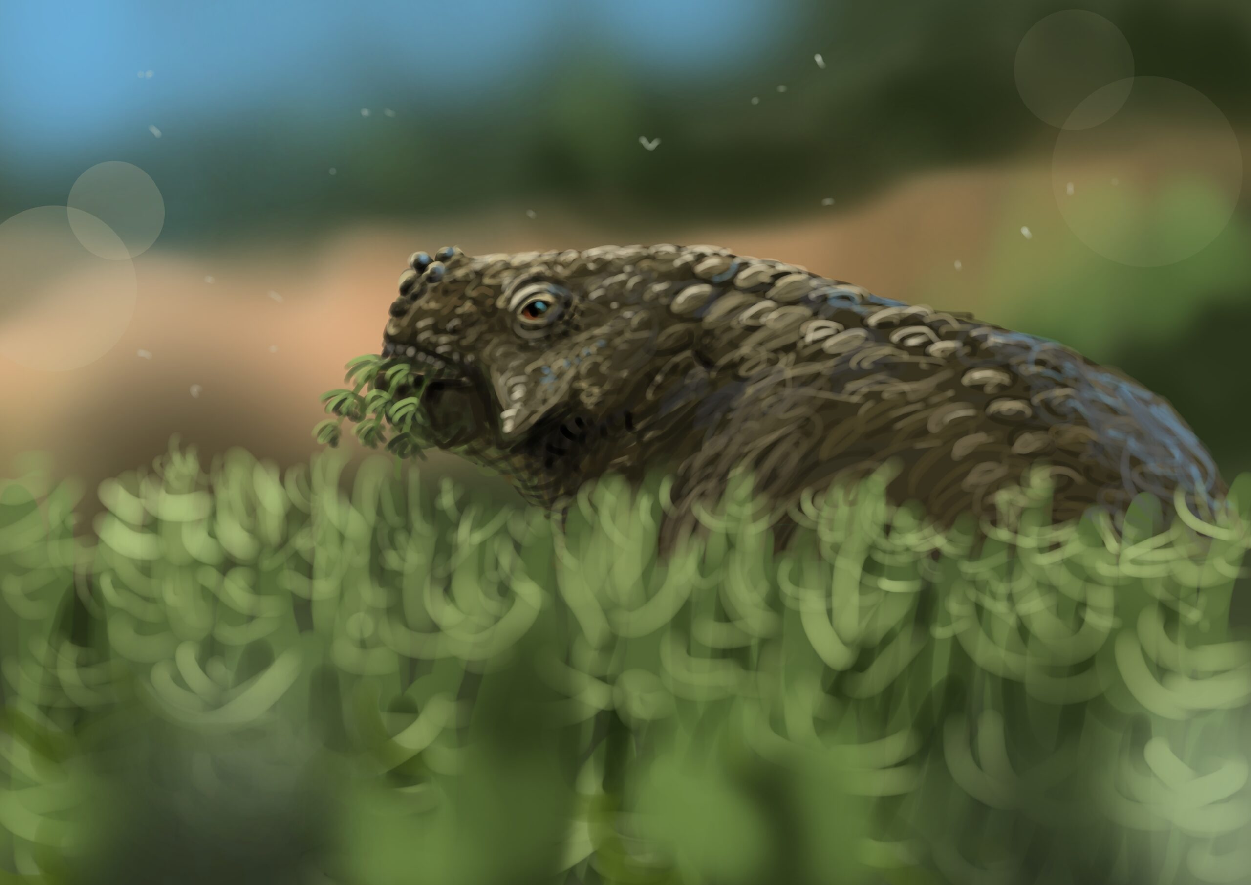 Scutosaurus Paleostream Paleoart by Peter Nickolaus