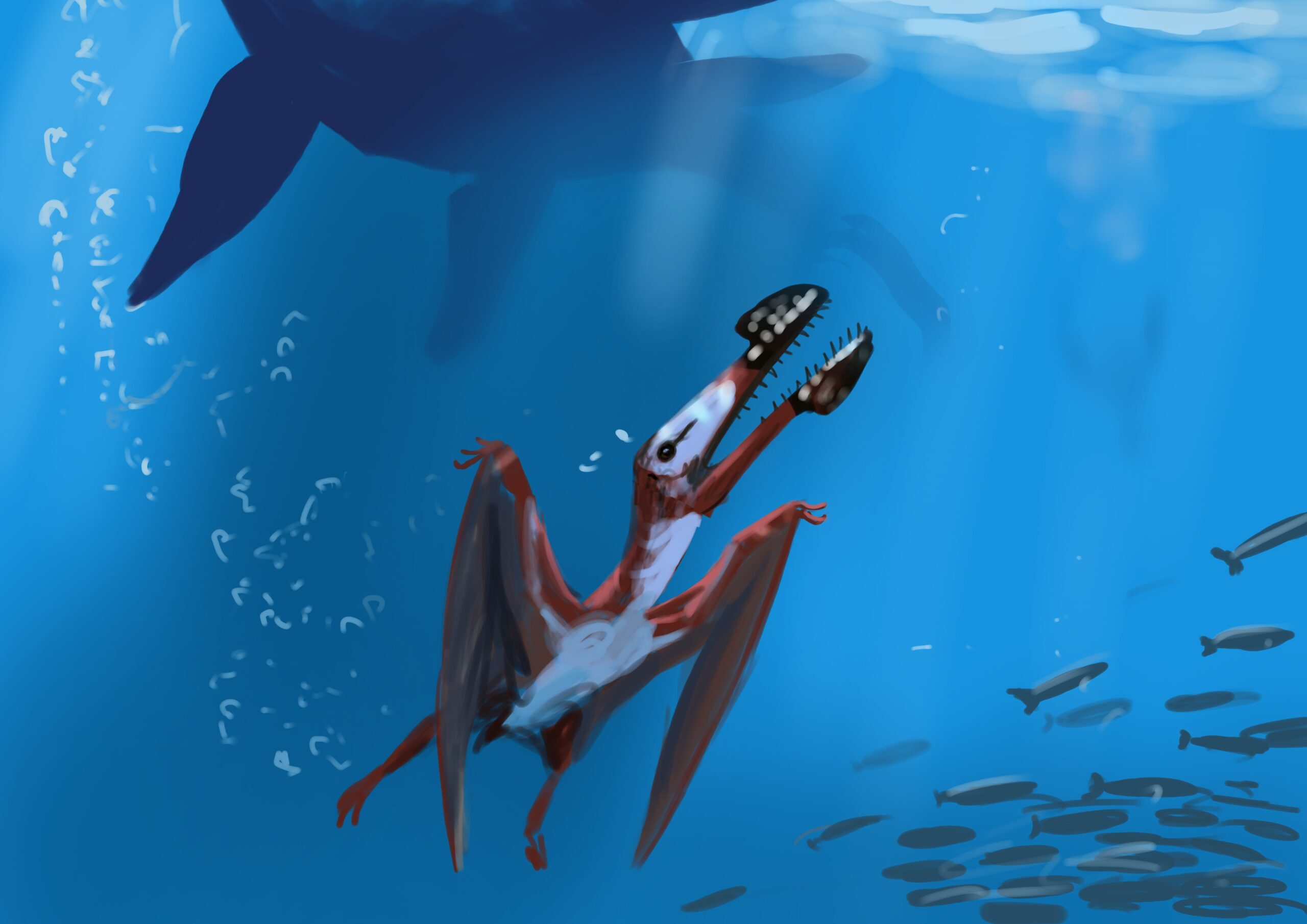 Ornithocheirus Paleostream Paleoart by Peter Nickolaus