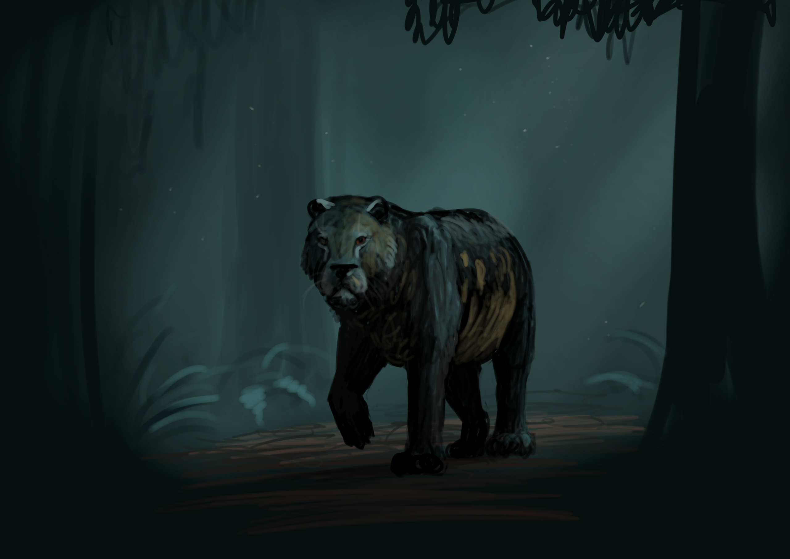 Xenosmilus Paleostream Paleoart by Peter Nickolaus